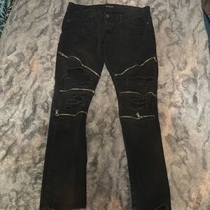 Black biker jeans